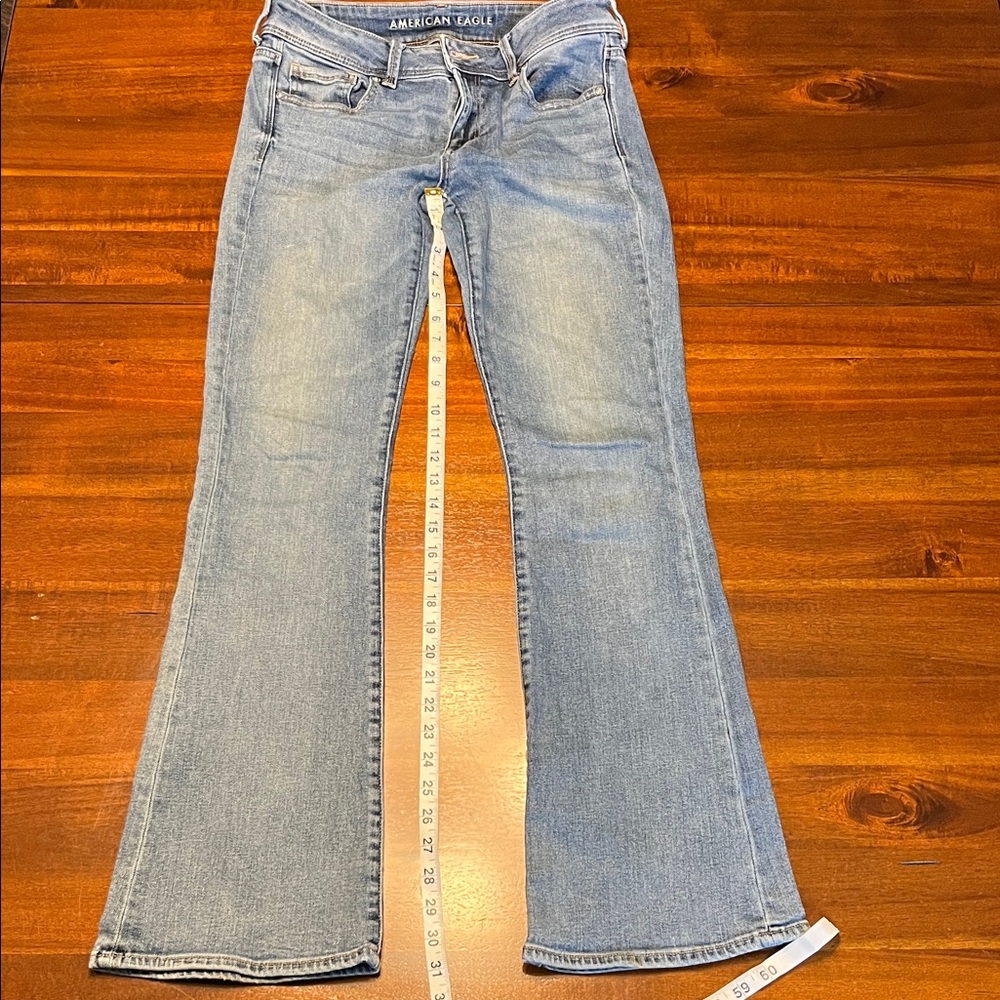American Eagle Outfitters Kick Boot Blue Jeans 8L